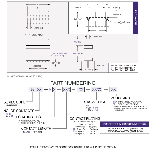 Stacking SMT Header