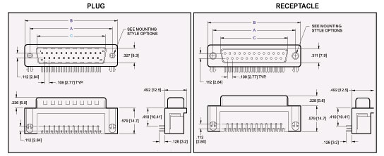 D Subminiature 410 Right Angle