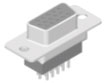 D Subminiature High Density Straight Dip Solder Connector