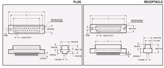 D-Subminiature Vertical Press Connector