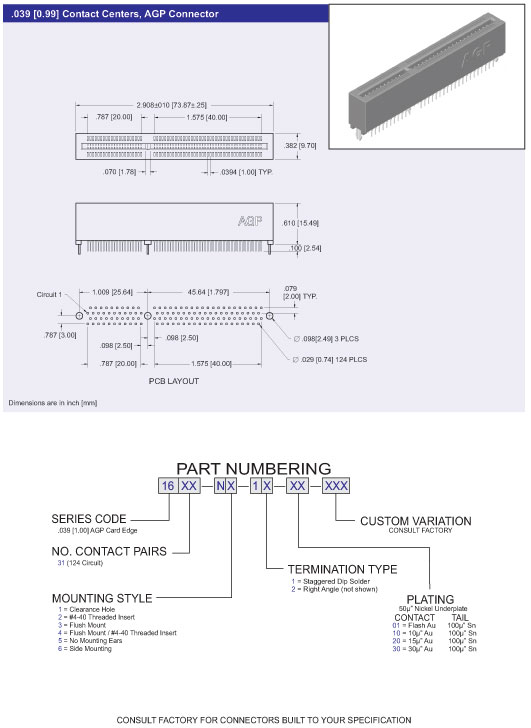 AGP Graphic Card Connector