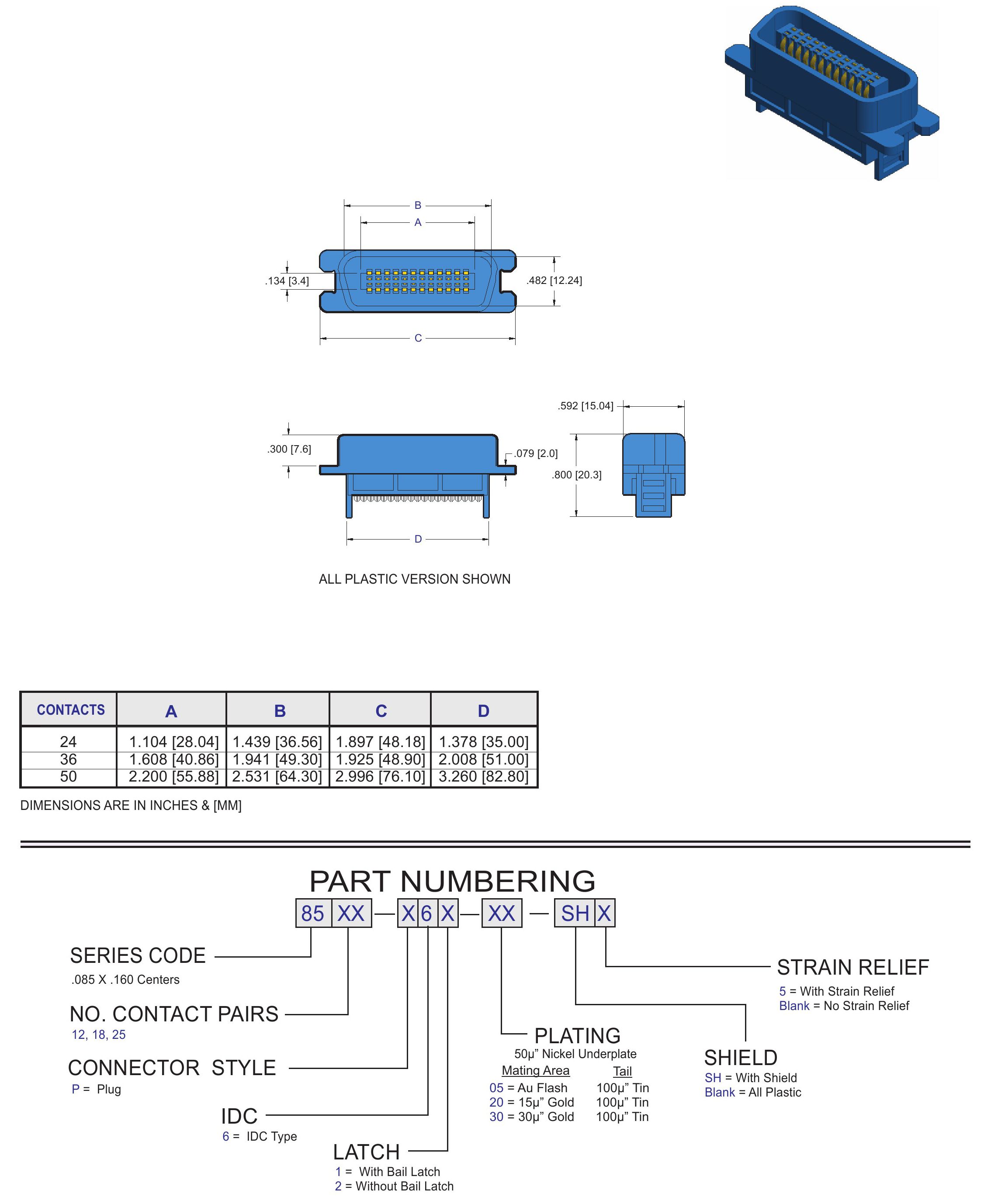 ECS Plug Crimp IDC Connector