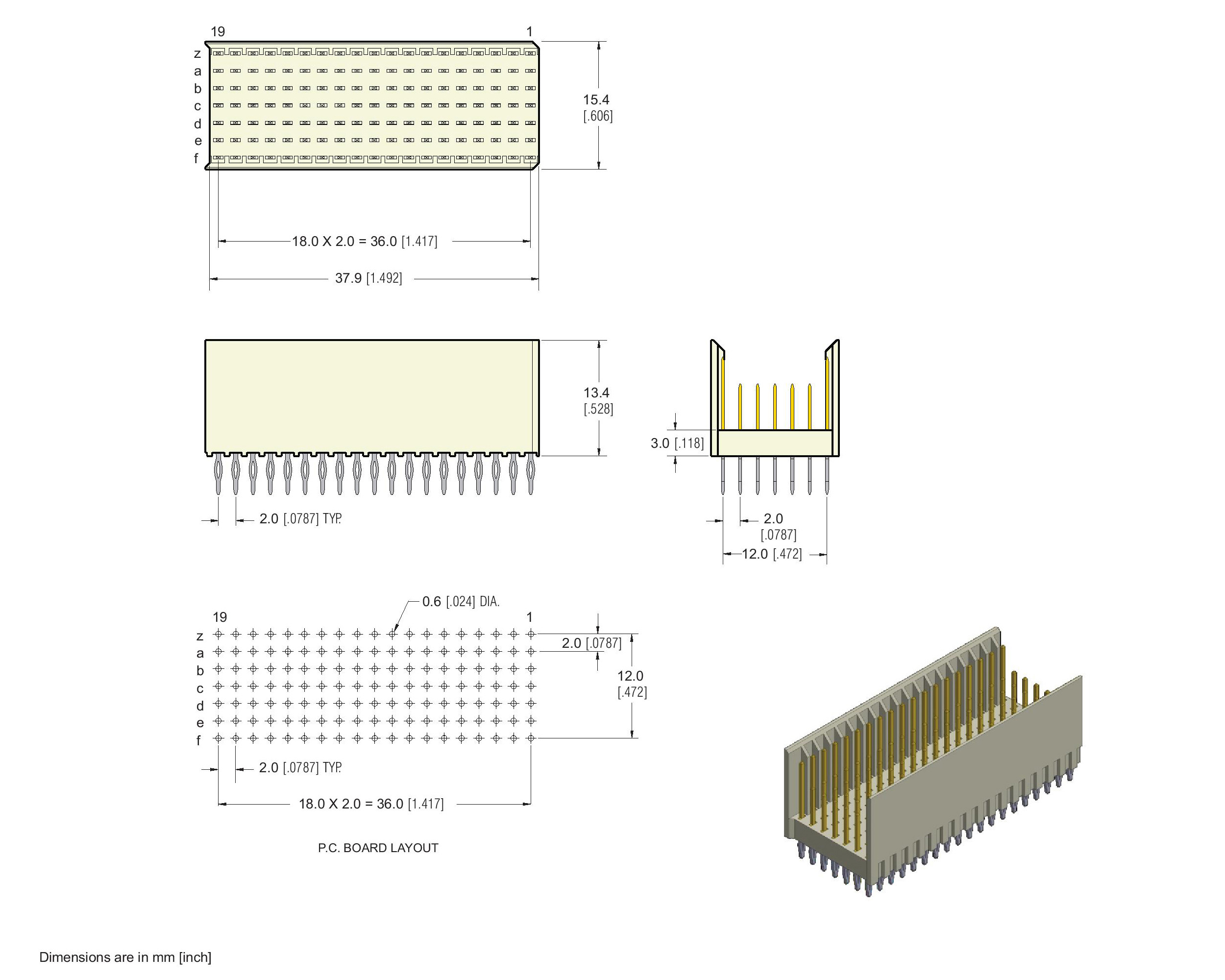 ECS DIN 41612 Type CD, CD/2 Female Connector
