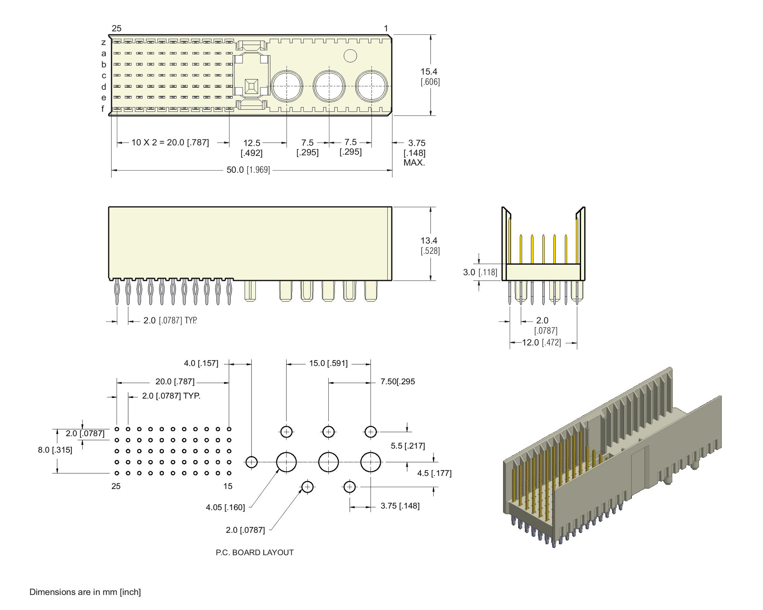 ECS DIN 41612 Type CD, CD/2 Female Connector