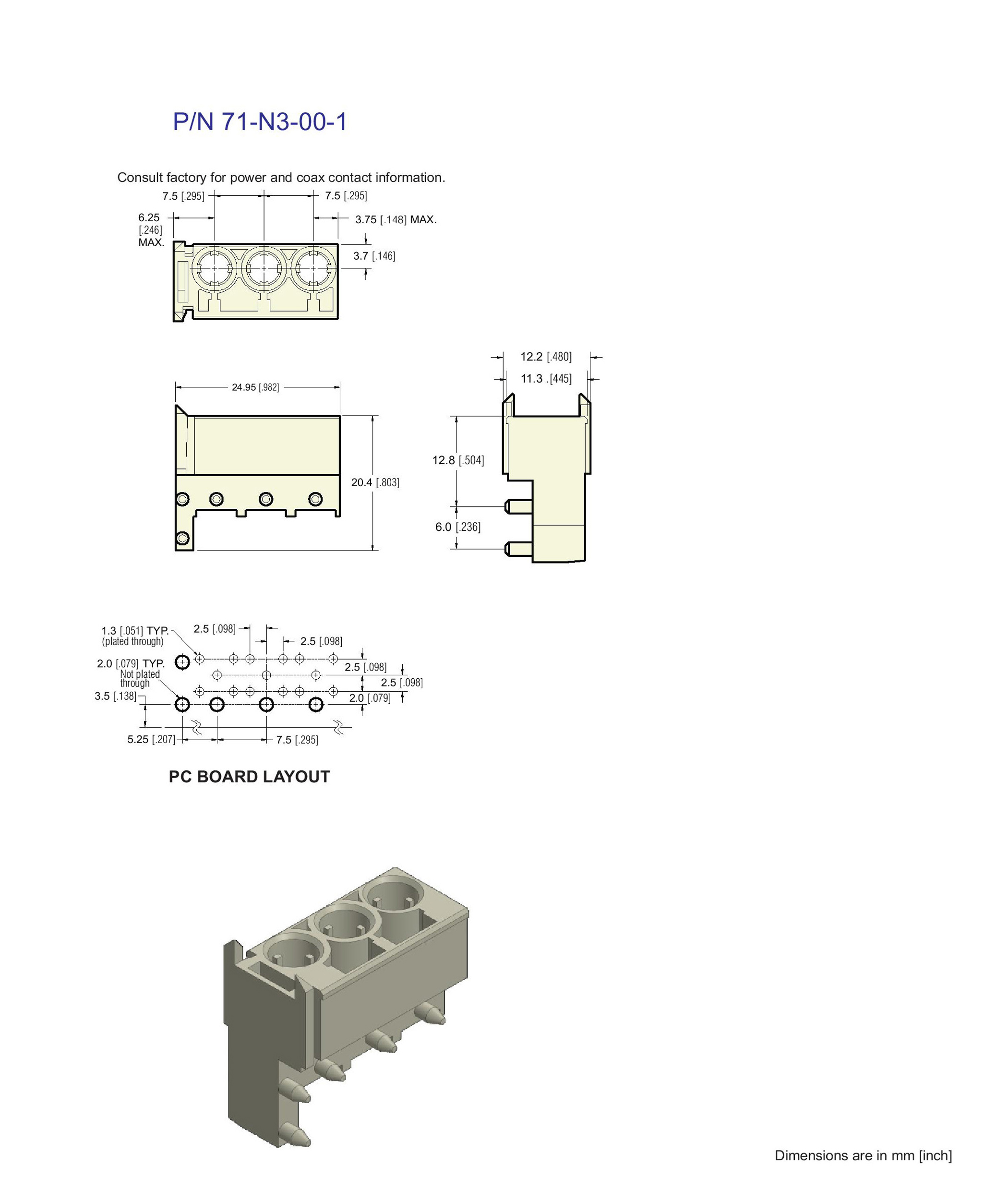 ECS 2mm Hard Metric Type L Receptacle Right Angle Connector