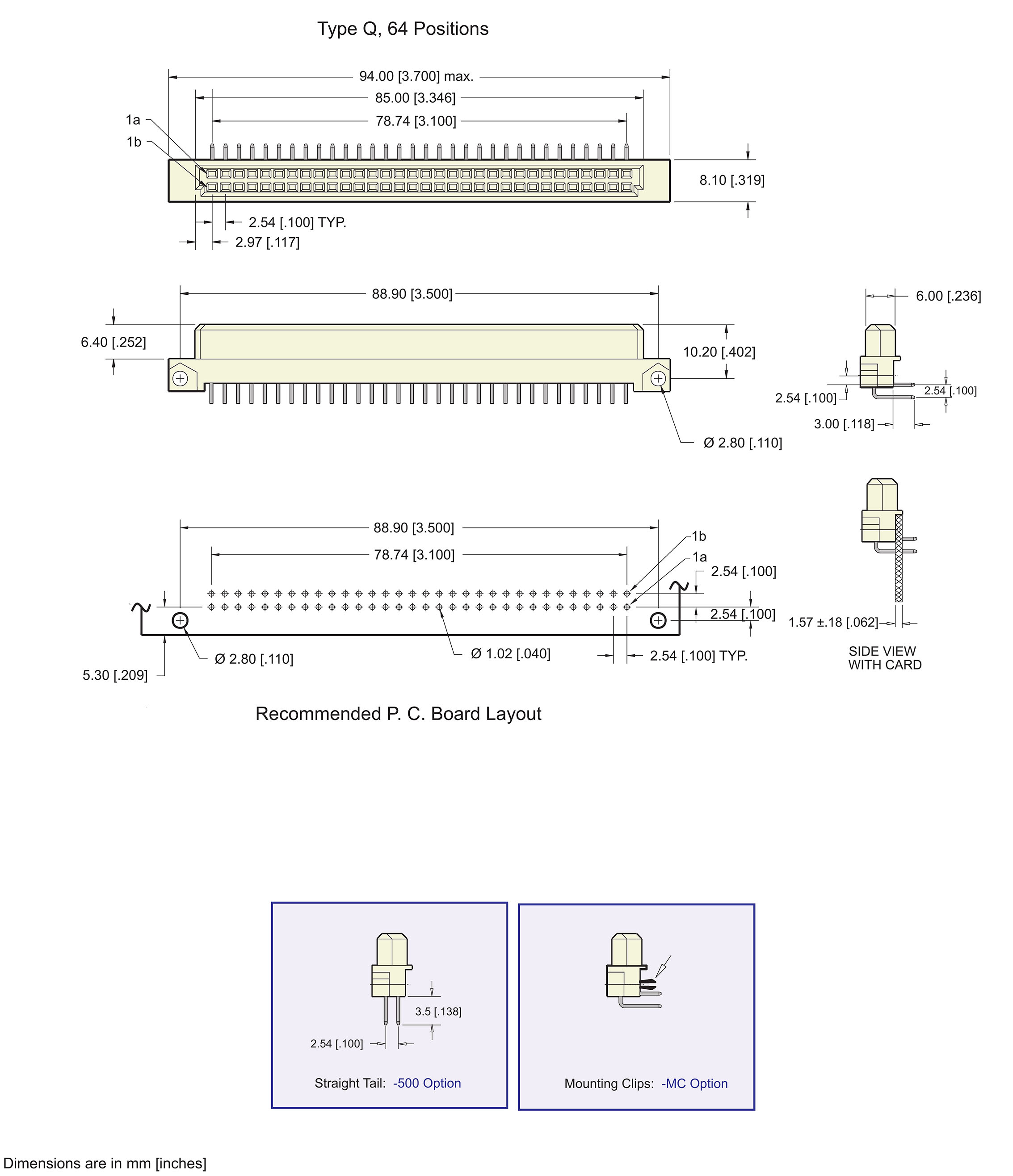 ECS DIN 41612 Type Q, Q/2 Female Connectors