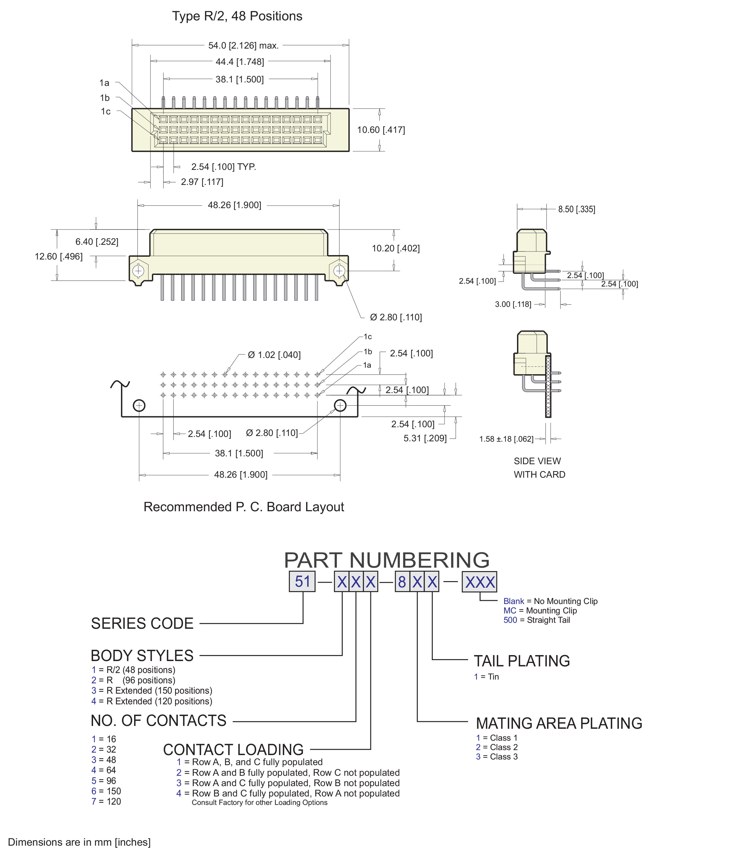 ECS DIN 41612 Type R, R/2 and R Extended Female Connectors