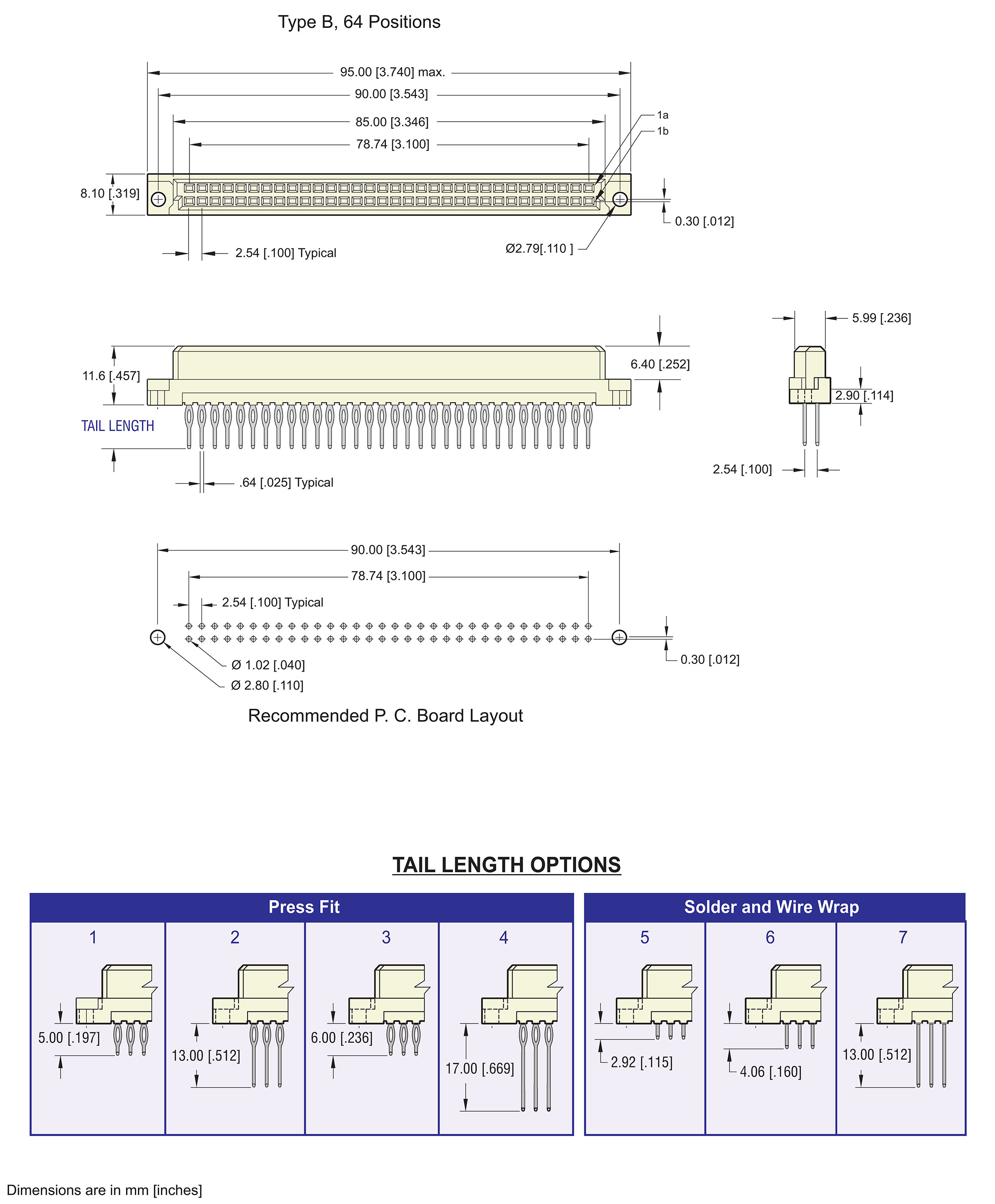 ECS DIN 41612 Type B, B/2, B/3 Female Connectors