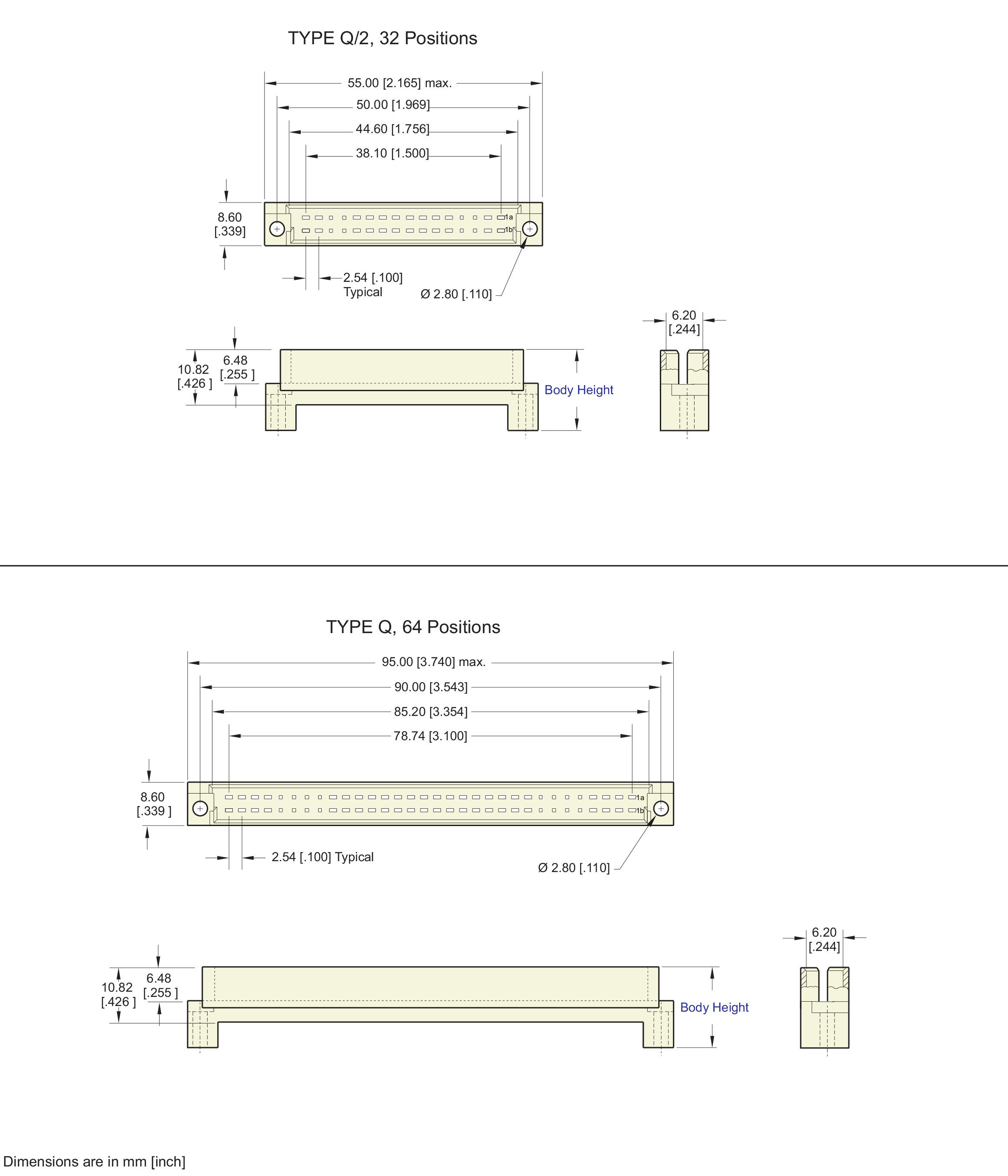 ECS 60 Series Pinless Backplane Shroud Type Q, Q/2, Q/3