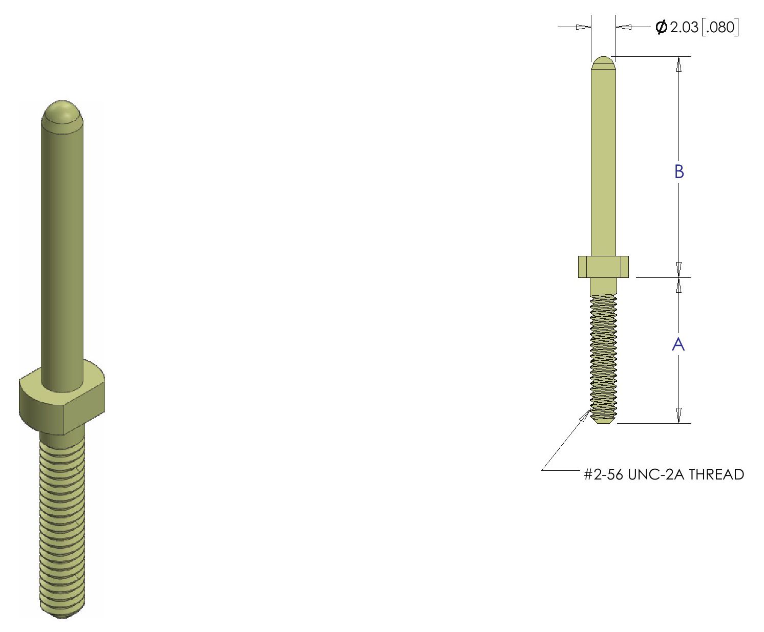 ECS 4 Row HDI Male Vertical Connector