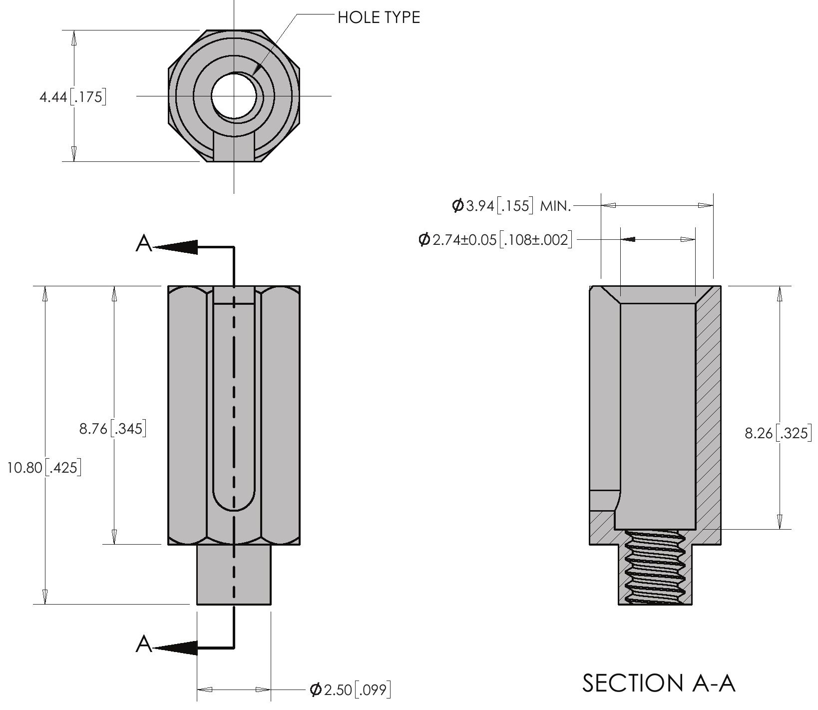 ECS 4 Row HDI Male Vertical Connector